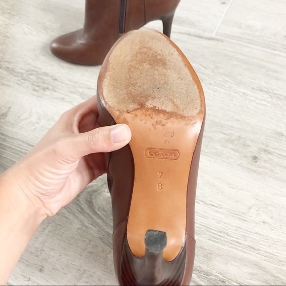 Coach “Mason” Leather Heeled Booties - Picture 11 of 16